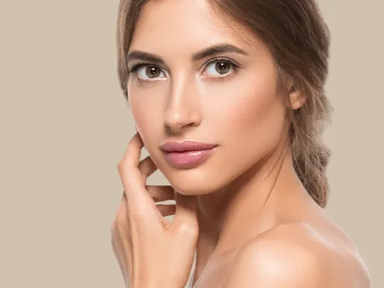 Woman beautiful face healthy skin care natural beauty